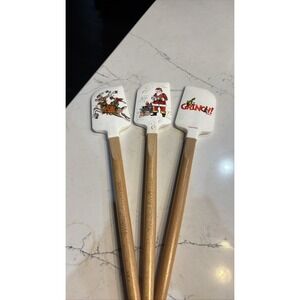 3 - Williams Sonoma Christmas Grinch Santa Reindeer Spatula Set